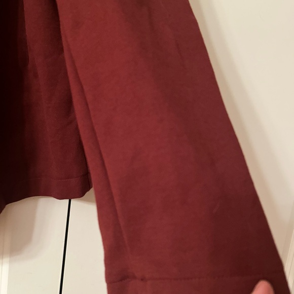 INC International Concepts Burgundy Ruffled Blazer - Picture 3 of 8